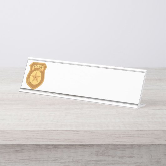 Polizeiliches Abzeichen Schreibtischnamensplakette (Vorderseite )