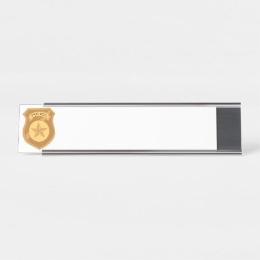 Polizeiliches Abzeichen Schreibtischnamensplakette (Vorderseite )