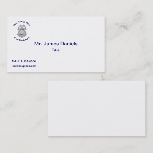 Polizeiliches Abzeichen Universell Visitenkarte (Vorne/Hinten)