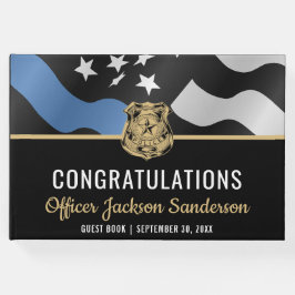 Polizeiliches Party "Blue Line Law Enforcement Ren Gästebuch