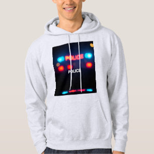 Polizeilichter – Blinkende Notfall-Nacht-Design Hoodie