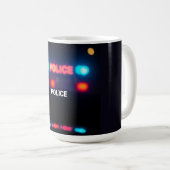 Polizeilichter – Blinkende Notfall-Nacht-Design Kaffeetasse (VorderseiteRechts)