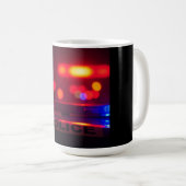 Polizeilichter – Blinkende Notfallnacht Kaffeetasse (VorderseiteRechts)