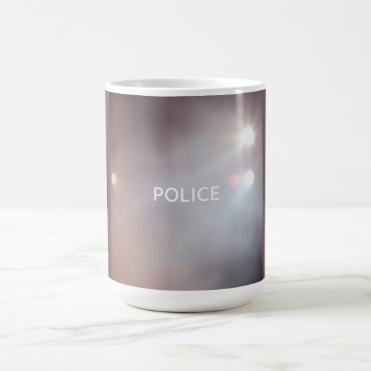 Polizeilichter – Blinkendes Notfall-Nacht-Design Kaffeetasse (Mittel)