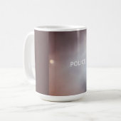 Polizeilichter – Blinkendes Notfall-Nacht-Design Kaffeetasse (Vorderseite Links)
