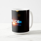Polizeilichter – Blinkendes Notfall-Nacht-Design Kaffeetasse (VorderseiteRechts)