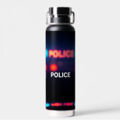 Polizeilichter – Blinkendes Notfall-Nacht-Design Trinkflasche (Rückseite)