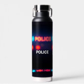 Polizeilichter – Blinkendes Notfall-Nacht-Design Trinkflasche (Vorne)