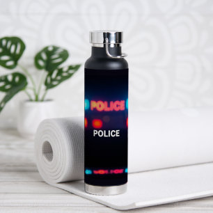 Polizeilichter – Blinkendes Notfall-Nacht-Design Trinkflasche