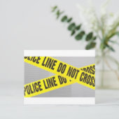 Polizeilinie nicht überqueren postkarte (Stehend Vorderseite)