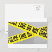 Polizeilinie nicht überqueren postkarte (Vorne/Hinten)