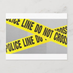 Polizeilinie nicht überqueren postkarte