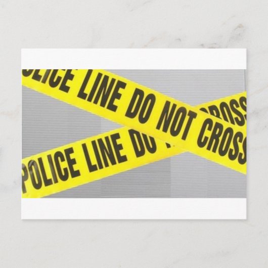 Polizeilinie nicht überqueren postkarte (Vorderseite)