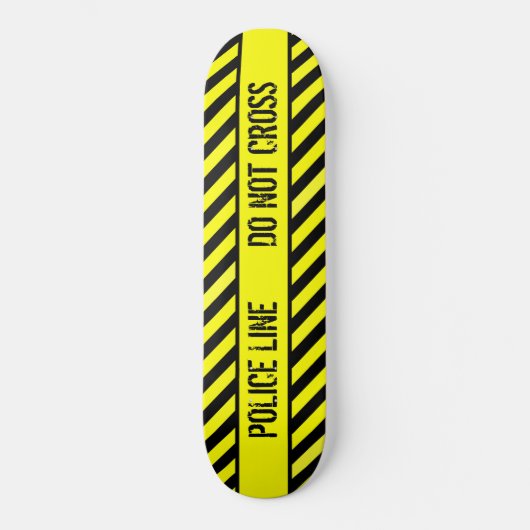 Polizeilinie nicht überqueren skateboard (Vorderseite)