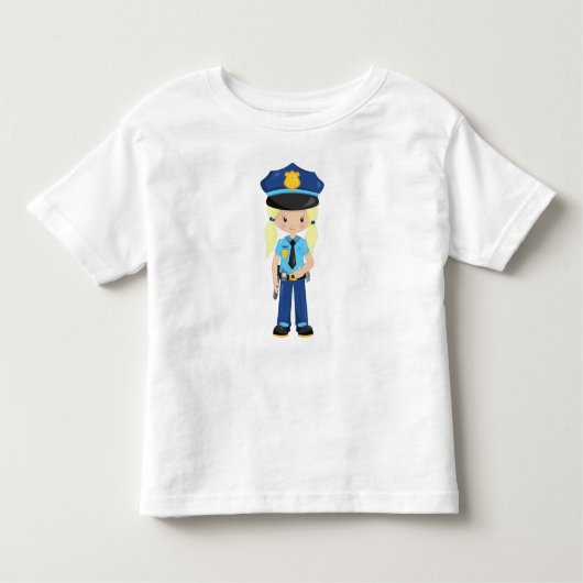 Polizeimädchen, Polizeibeamter, Polizist, Blonde Kleinkind T-shirt (Vorderseite)