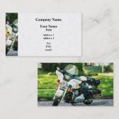 Polizeimotorrad - Platinum-Finish Visitenkarte (Vorne/Hinten)