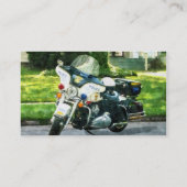 Polizeimotorrad - Platinum-Finish Visitenkarte (Rückseite)