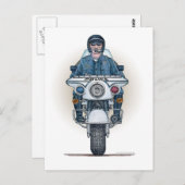 Polizeimotorrad-Postkarte Postkarte (Vorne/Hinten)