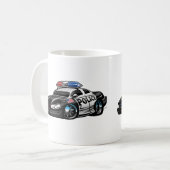 Polizeimuskulatur Cartoon Tasse (Vorderseite Links)