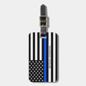 Polizeiname Travel für die dünne blaue Linie Gepäckanhänger (Vorderseite vertikal)