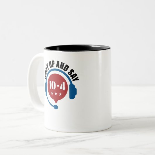 Polizeinotsendung: 10-4 zweifarbige tasse (Vorderseite Links)