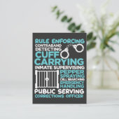 Polizeiofficer Man Job law Enforcement Postkarte (Stehend Vorderseite)