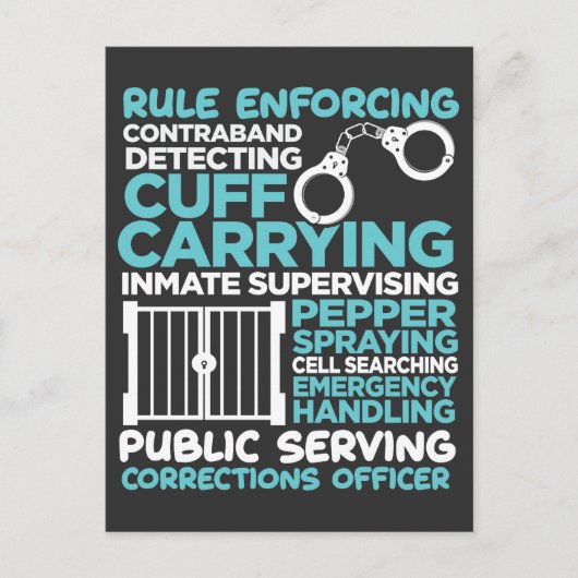 Polizeiofficer Man Job law Enforcement Postkarte (Vorderseite)