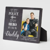 Polizeioffizier des Helden Daddy Vathers Day Foto Fotoplatte (Seite)