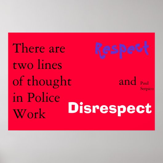 Polizeiphilosophie Poster (Vorne)