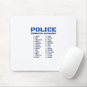 Polizeiphonetisches Wörterbuch - A bis Z Alphabet Mousepad (Mit Mouse)