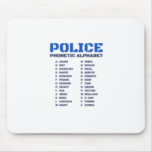 Polizeiphonetisches Wörterbuch - A bis Z Alphabet Mousepad