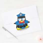 Polizeipinguin Runder Aufkleber (Umschlag)
