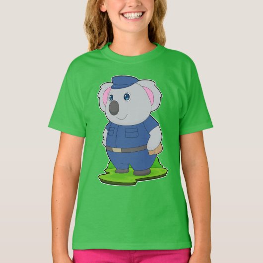 Polizeipolizei Koala Polizist T-Shirt (Vorderseite)