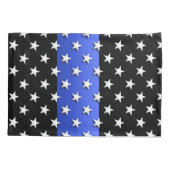 Polizeipolizei Thin Blue Line US Flagge Pillowcase Kissenbezug (Rückseite)