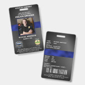 Polizeipolizeilicher Ausweis für das Personalisier (Vorder- & Rückseite)