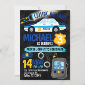 Polizeipolizist Polizist Birthday Party Einladung (Vorderseite)