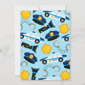 Polizeipolizist Polizist Birthday Party Einladung (Rückseite)