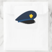 Polizeiposten Quadratischer Aufkleber (Tasche)