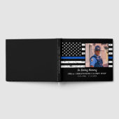 Polizeipräsidium Foto Thin Blue Line Beerdigung Gästebuch (Voll)