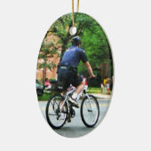 Polizeiradpatrol Keramikornament (Links)