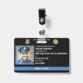 Polizeireferent ID der Abteilung Polizei Ausweis (Vorderseite mit Clip)