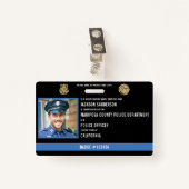 Polizeireferent ID der Abteilung Polizei Ausweis (Vorderseite mit Klammer)