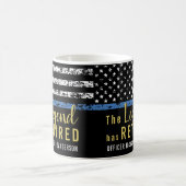 Polizeiretirement American Flag Thin Blue Line Kaffeetasse (Mittel)