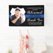 Polizeiretirement Custom Foto Blue Line Party Banner (Insitu)