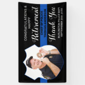 Polizeiretirement Custom Foto Blue Line Party Banner (Vertikal)
