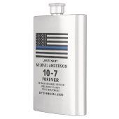 Polizeiretirement-Geschenk personalisieren Thin Bl Flachmann (Links)