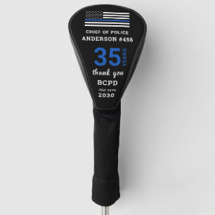 Polizeiretirement Personalisiert dünne blaue Marki Golf Headcover