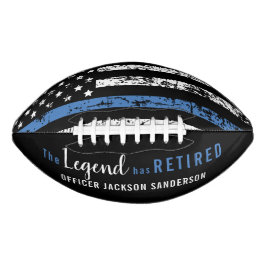 Polizeiretirement Thin Blue Line American Flag Football