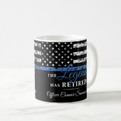 Polizeiretirement Thin Blue Line American Flag Kaffeetasse (VorderseiteRechts)
