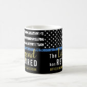 Polizeiretirement Thin Blue Line American Flag Kaffeetasse (Mittel)